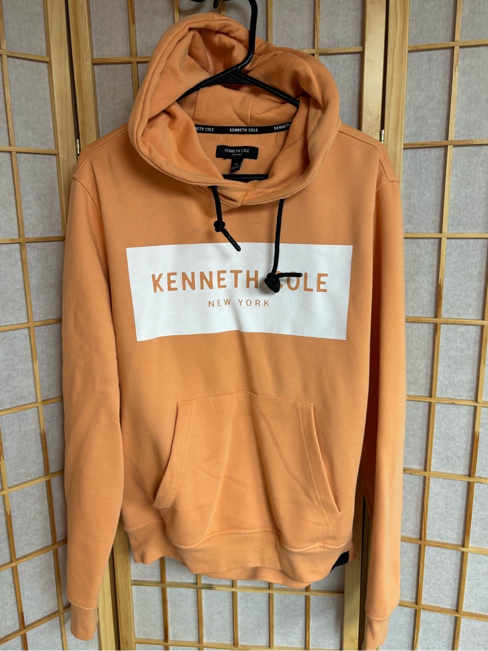 Kenneth Cole Peachy Orange Logo Pullover Hoodie